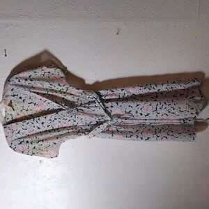 Vintage,Eber, Woman's, size 5,black, white,cream and pink floral dress